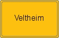 Ortsschild von Veltheim