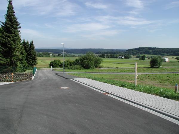 Zufahrt zum Baugebiet