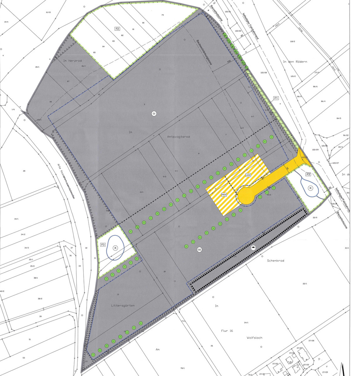B-Plan Gewerbe- und Industriegebiet West