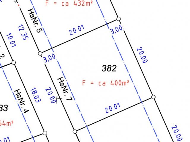Bauplatz Nr. 382 im Wohngebiet Neubaugebiet Oberau-Süd III, 2. Bauabschnitt