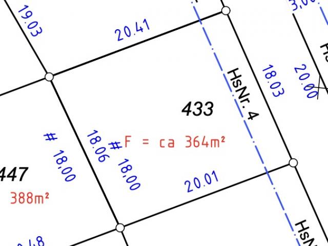 Bauplatz Nr. 433 im Wohngebiet Neubaugebiet Oberau-Süd III, 2. Bauabschnitt