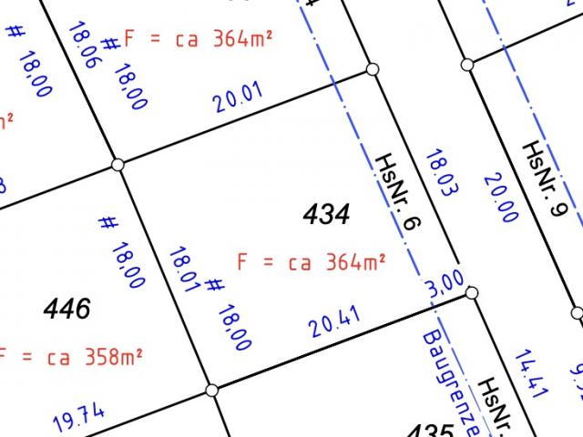Bauplatz Nr. 434 im Wohngebiet Neubaugebiet Oberau-Süd III, 2. Bauabschnitt