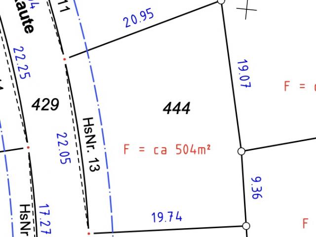 Bauplatz Nr. 444 im Wohngebiet Neubaugebiet Oberau-Süd III, 2. Bauabschnitt