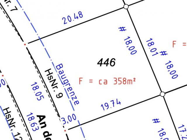 Bauplatz Nr. 446 im Wohngebiet Neubaugebiet Oberau-Süd III, 2. Bauabschnitt