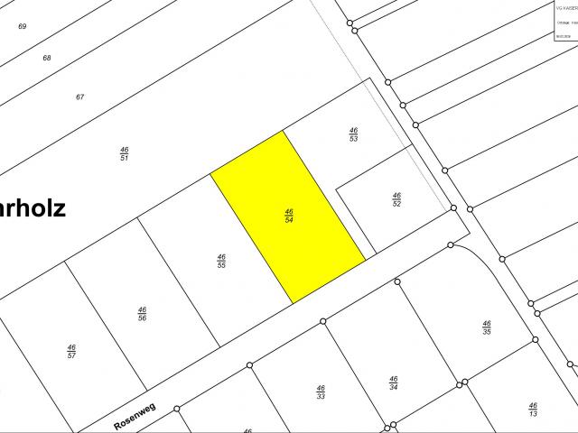 Bauplatz Nr. Flur 11 Nr. 46/54 im Wohngebiet Am Wehrholz