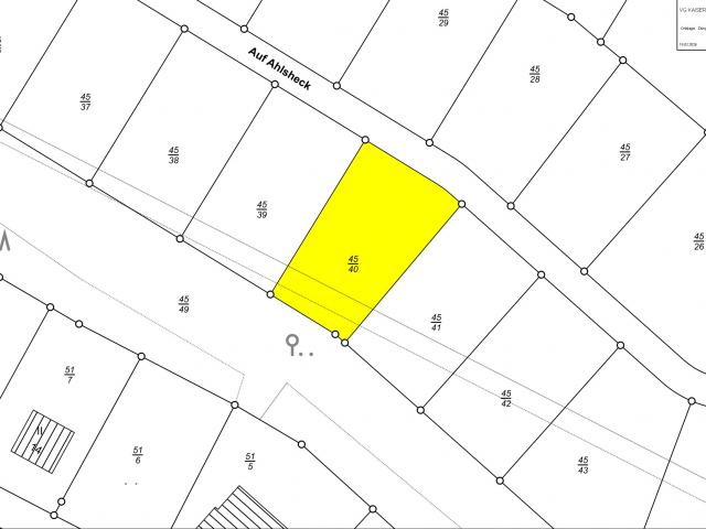 Bauplatz Nr. Flur 4 Nr. 45/40 im Wohngebiet Auf Ahlsheck