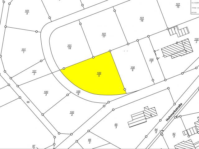 Bauplatz Nr. Flur 15 Nr. 100/5 im Wohngebiet Hinter der Hohmark
