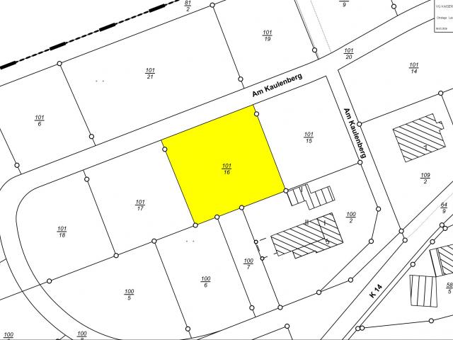 Bauplatz Nr. Flur 15 Nr. 101/16 im Wohngebiet Hinter der Hohmark