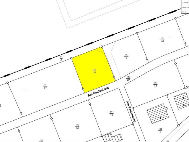 Bauplatz Nr. Flur 15 Nr. 101/19 im Wohngebiet Hinter der Hohmark