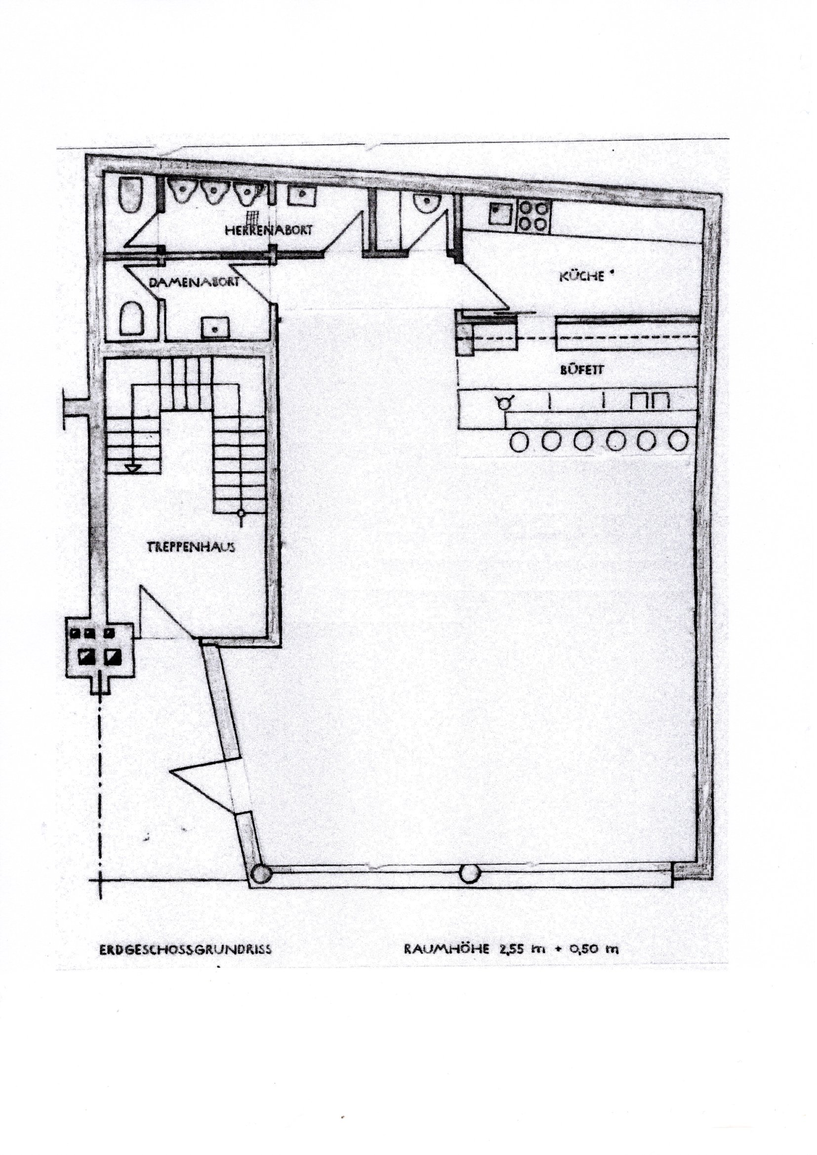 Grundriss aktuell Gaststätte