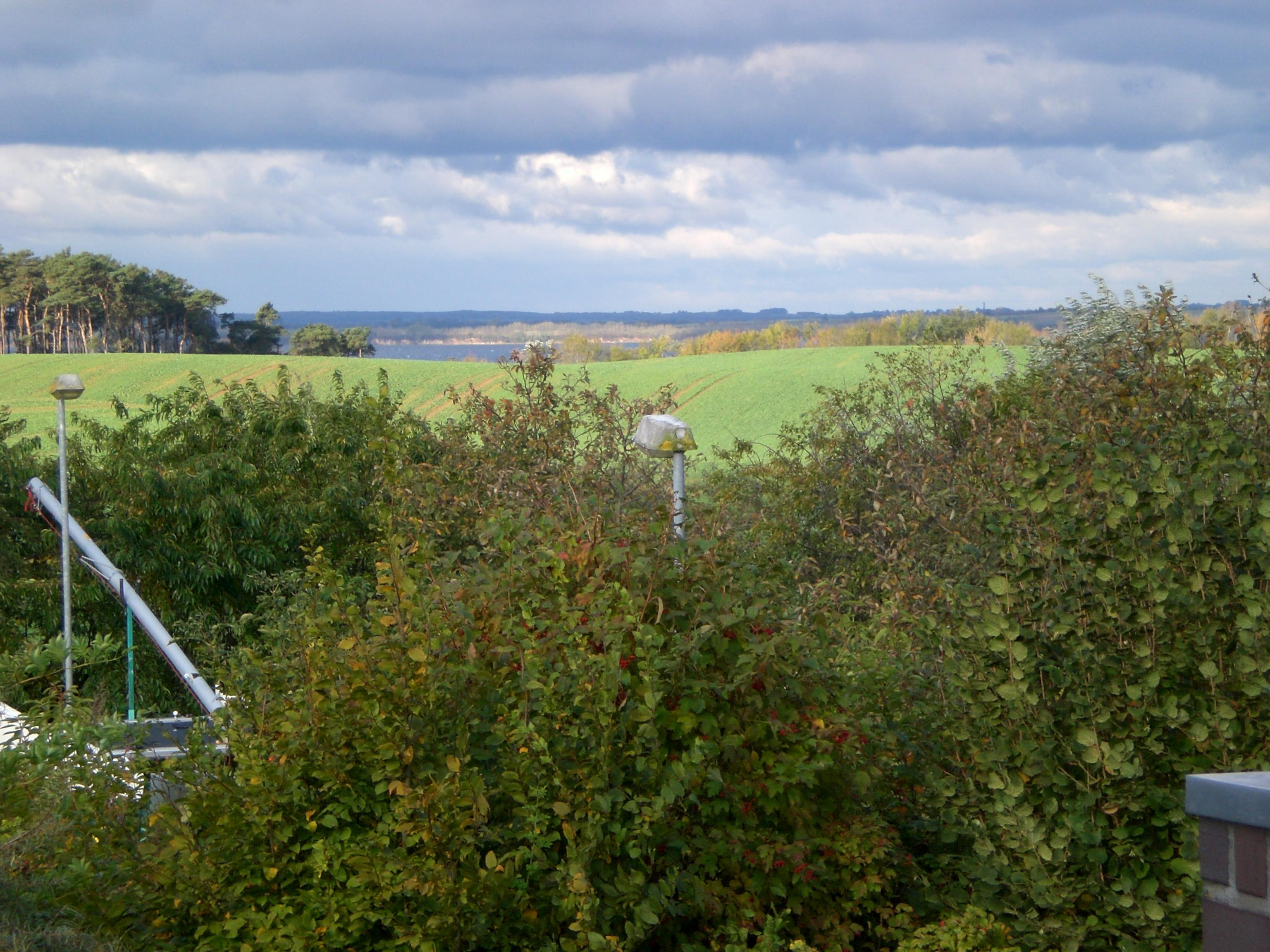 Blick vom Balkon auf die Wohlenberger Wiek