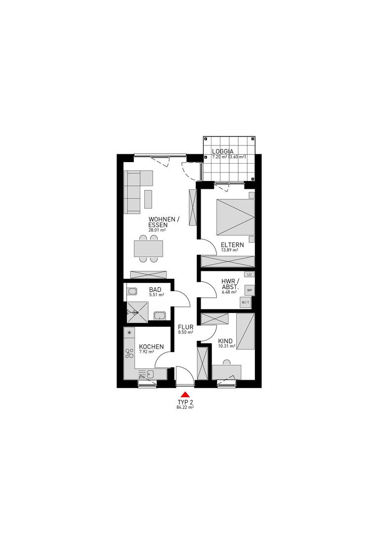 Wohnung Typ 2 - Haus 11c