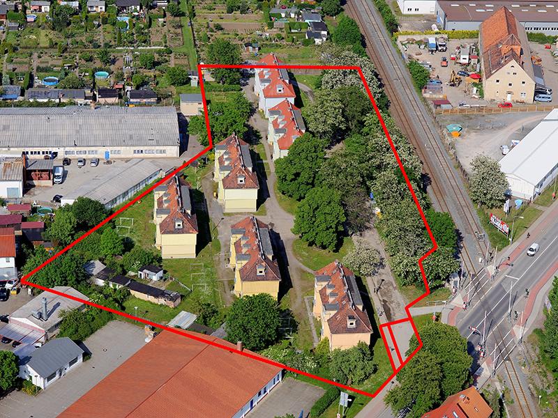 Fläche im Gewerbegebiet mit ehem. Wohnhäusern (bereits abgerissen)