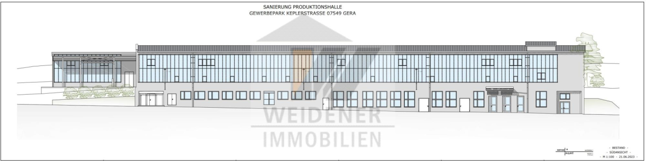 1262,25 qm Gewerbehalle - Lager und Büro - im Herzen von Gera! Umbau nach Mieterwunsch!