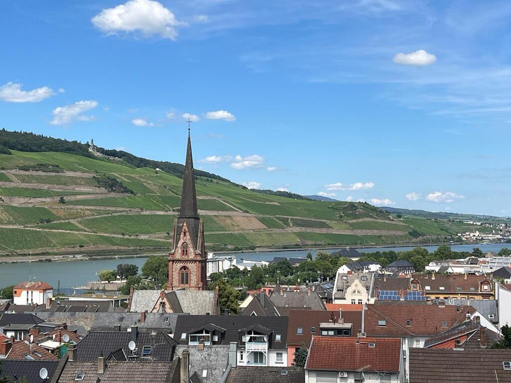 Einfamilienhaus mit Garage und Rheinblick