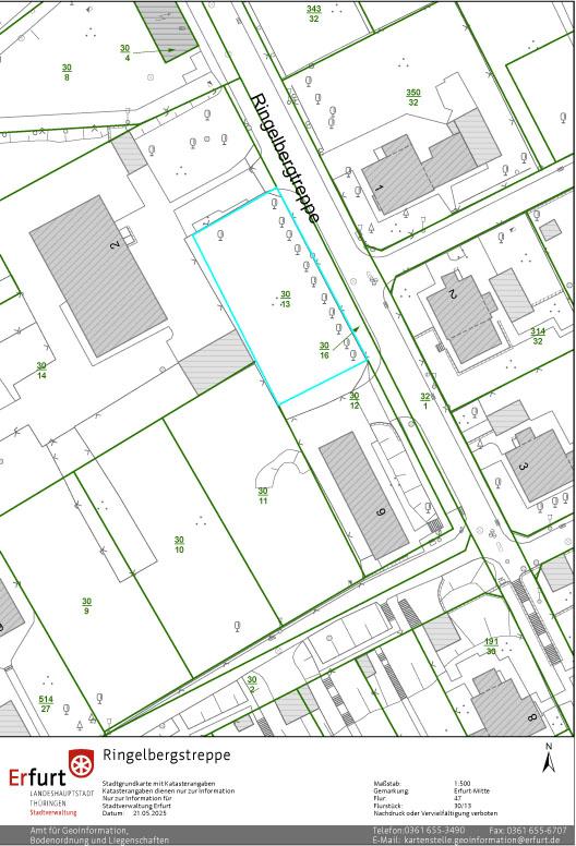 öffentliche Ausschreibung zur Vergabe eines Erbbaurechtes für ein Baugrundstück in Erfurt-Mitte
