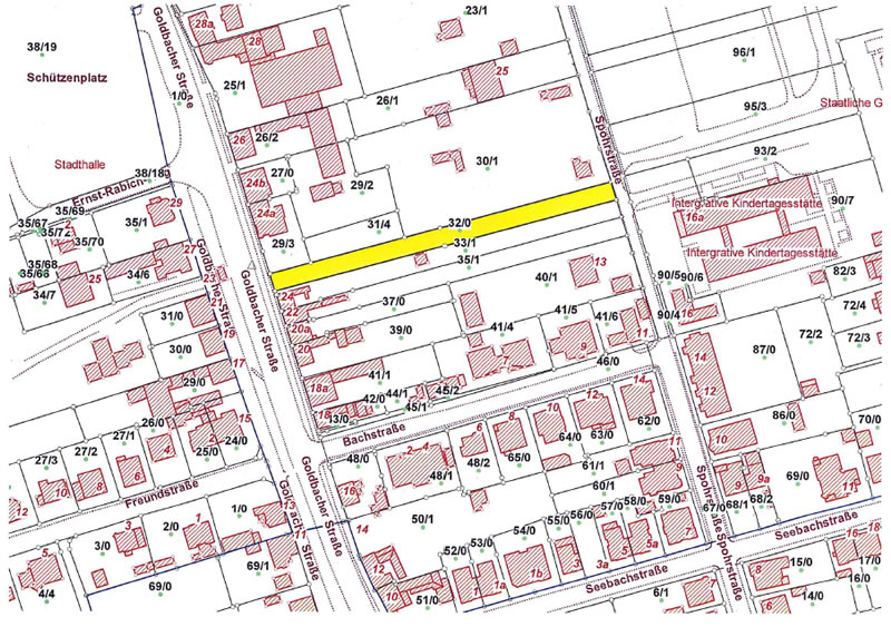 Verkauf Grundstück Goldbacher Straße