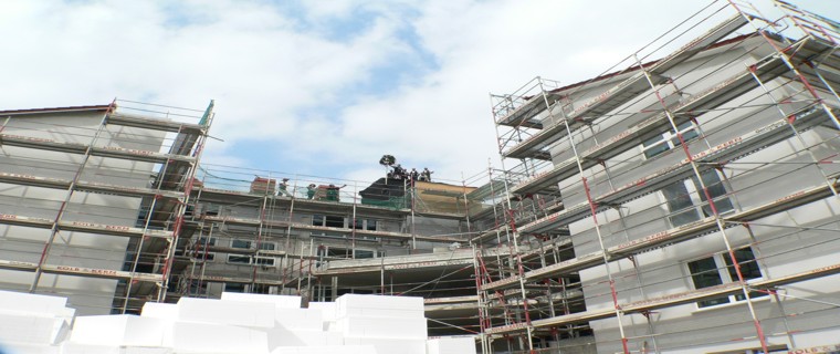 Großbaustelle - inzwischen fertiggestellt und längst bezogen