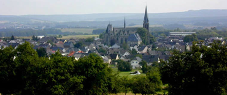 Blick auf den Ortskern von Wirges