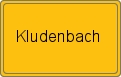 Ortsschild von Kludenbach
