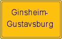 Ortsschild von Ginsheim-Gustavsburg