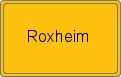 Ortsschild von Roxheim