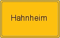Ortsschild von Hahnheim
