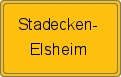 Ortsschild von Stadecken-Elsheim