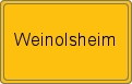 Ortsschild von Weinolsheim
