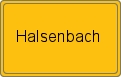 Ortsschild von Halsenbach