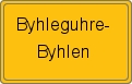 Ortsschild von Byhleguhre-Byhlen