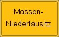 Ortsschild von Massen-Niederlausitz