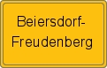 Ortsschild von Beiersdorf-Freudenberg