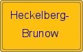 Ortsschild von Heckelberg-Brunow
