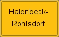 Ortsschild von Halenbeck-Rohlsdorf