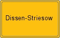 Ortsschild von Dissen-Striesow