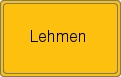 Ortsschild von Lehmen