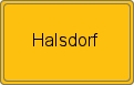 Ortsschild von Halsdorf