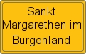 Ortsschild von Sankt Margarethen im Burgenland