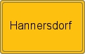 Ortsschild von Hannersdorf