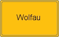 Ortsschild von Wolfau