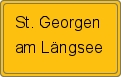 Ortsschild von St. Georgen am Längsee