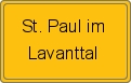 Ortsschild von St. Paul im Lavanttal