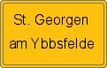 Ortsschild von St. Georgen am Ybbsfelde