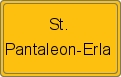 Ortsschild von St. Pantaleon-Erla
