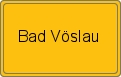 Ortsschild von Bad Vöslau