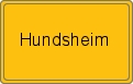 Ortsschild von Hundsheim