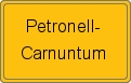 Ortsschild von Petronell-Carnuntum