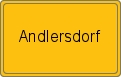 Ortsschild von Andlersdorf