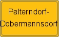 Ortsschild von Palterndorf-Dobermannsdorf